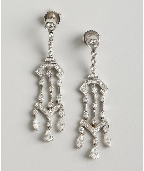 Kwiat Diamond and White Gold Pagoda Collection 224tw Pendant Earrings ...