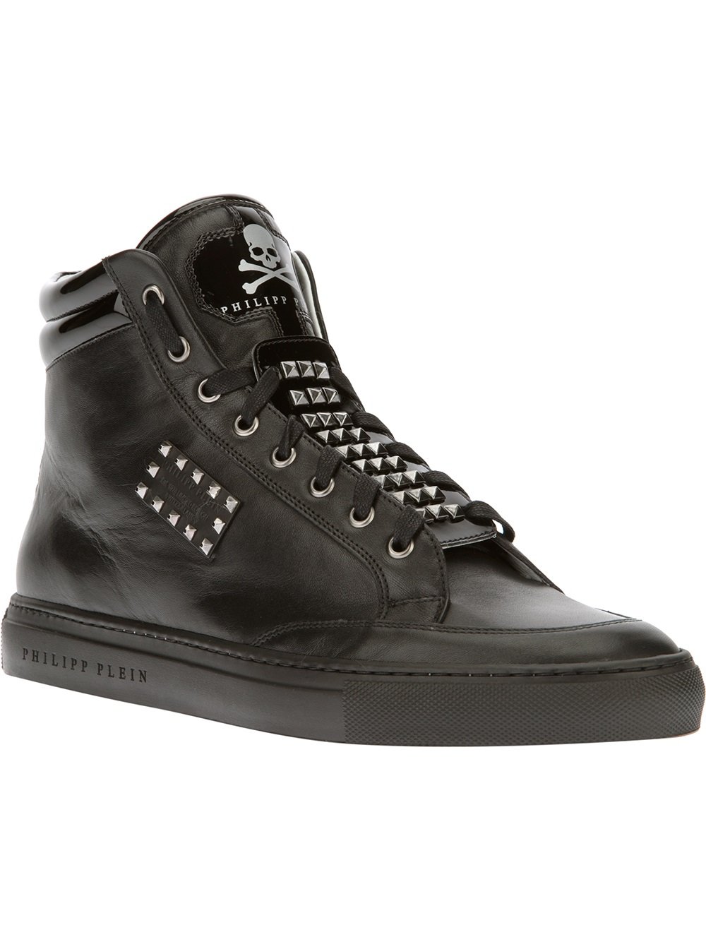 Lyst - Philipp Plein Studded Hi-top Sneaker in Black for Men