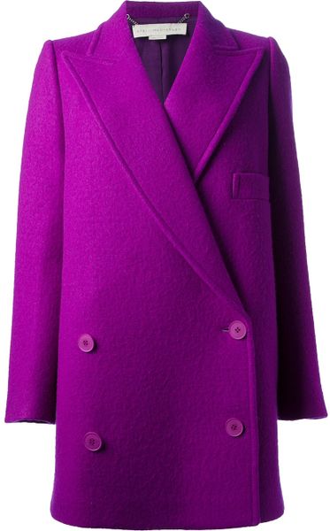Stella Mccartney Oversize Coat in Purple (pink & purple) | Lyst