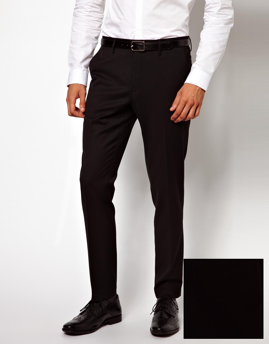 Dr. denim Asos Skinny Fit Tuxedo Pants in Black for Men | Lyst
