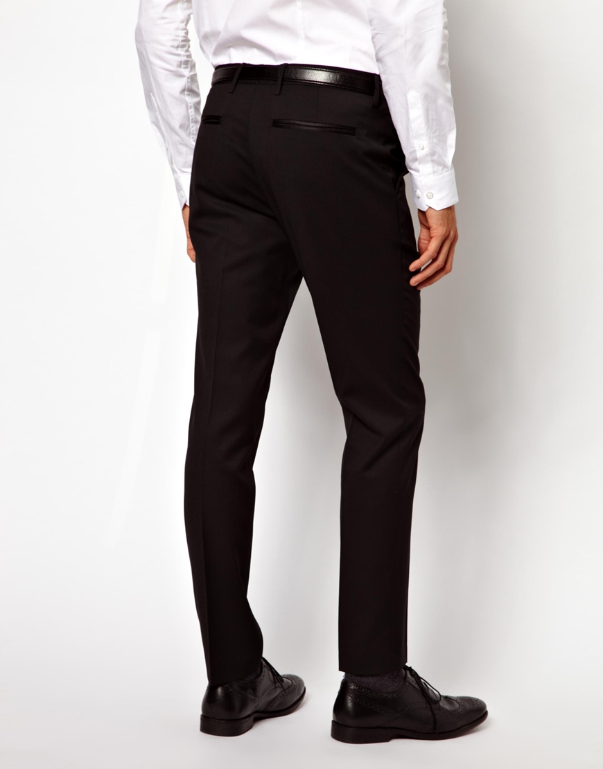 Lyst - Dr. Denim Asos Skinny Fit Tuxedo Pants in Black for Men