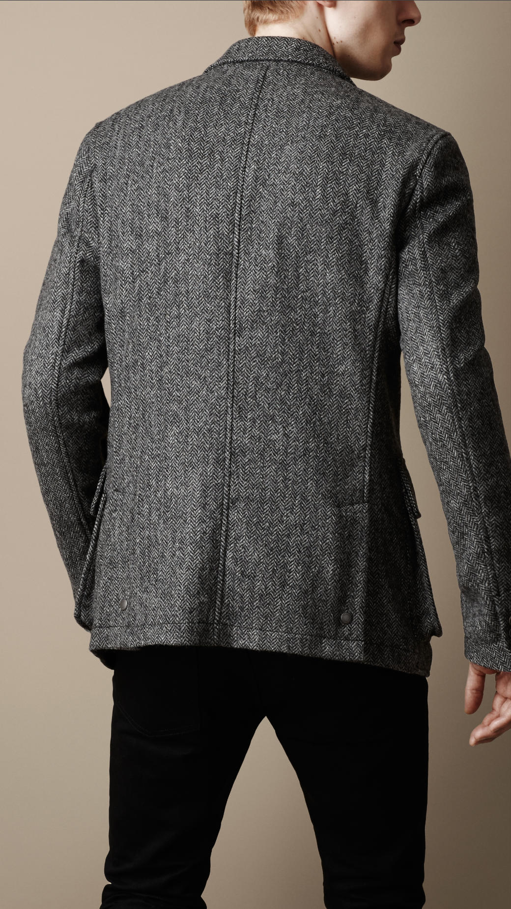 Lyst - Burberry Herringbone Tweed Jacket in Gray for Men