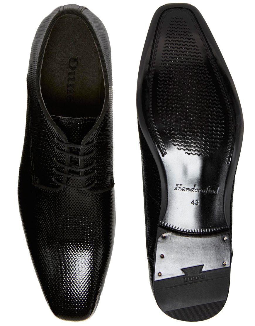 Lyst Fred Perry Dune Textured Patent Shoes in Black for Men