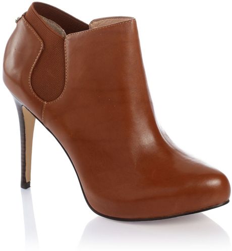 Guess Helia Ankle Boot in Brown (Cognac) - Lyst