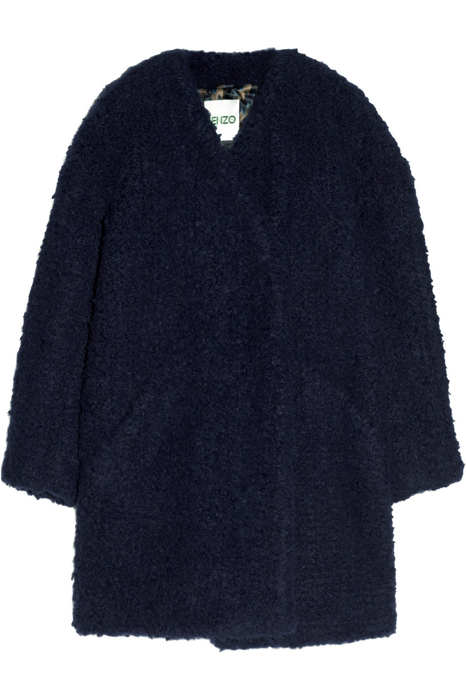 Lyst - Kenzo Oversized Faux Fur Coat in Blue