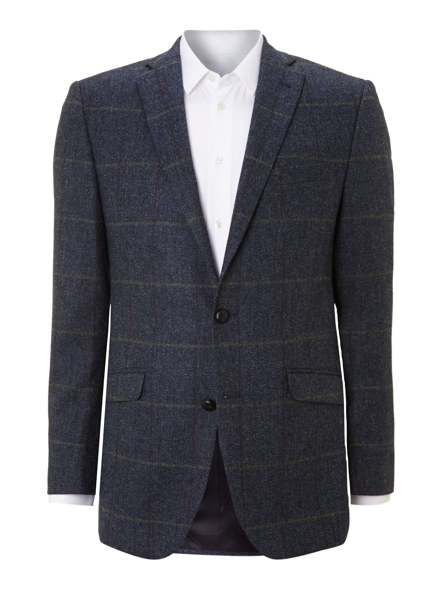 Barbour Jaspe Tweed Check Blazer in Blue for Men | Lyst
