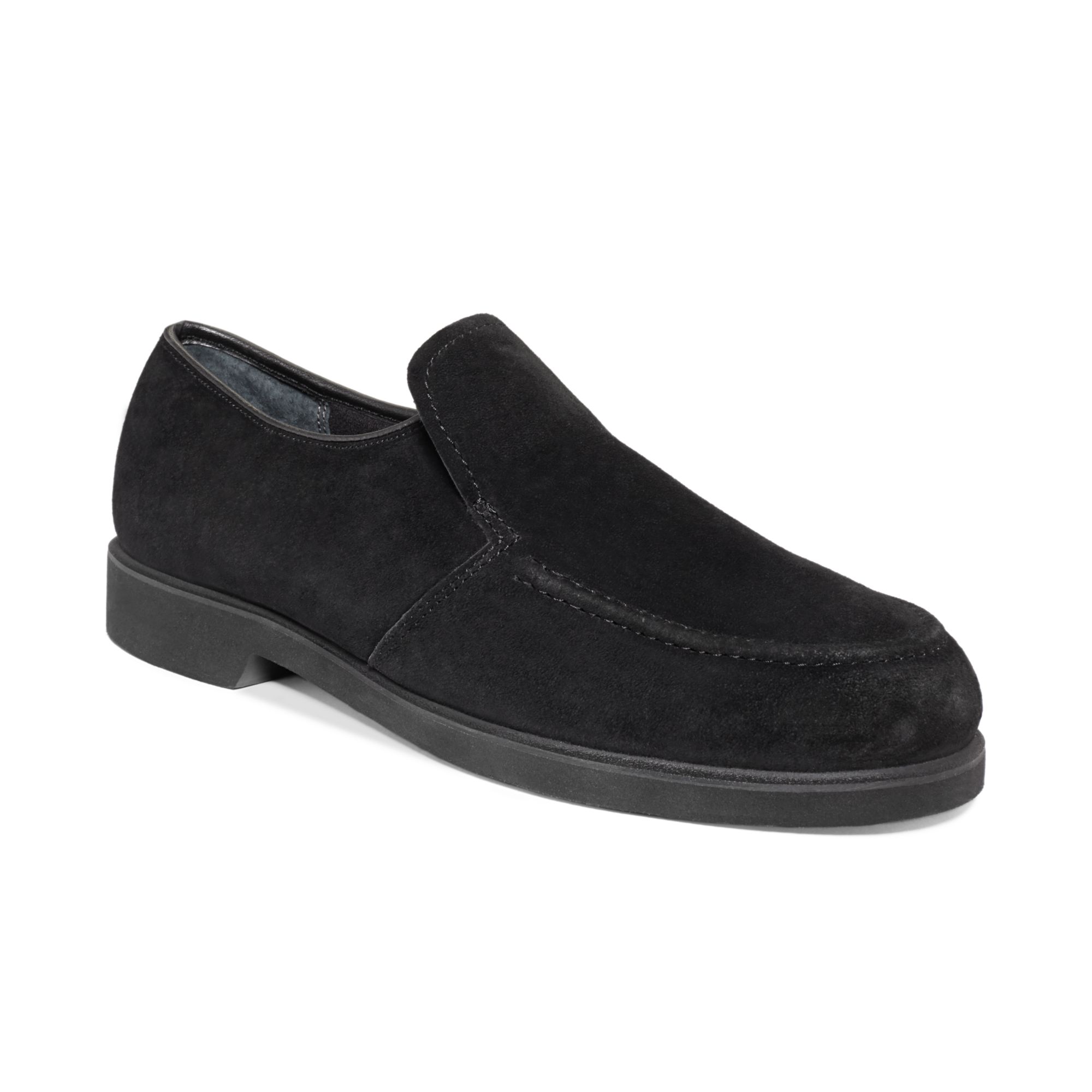 Hush Puppies® Earl Slipon Loafers in Black for Men (Black Suede) | Lyst