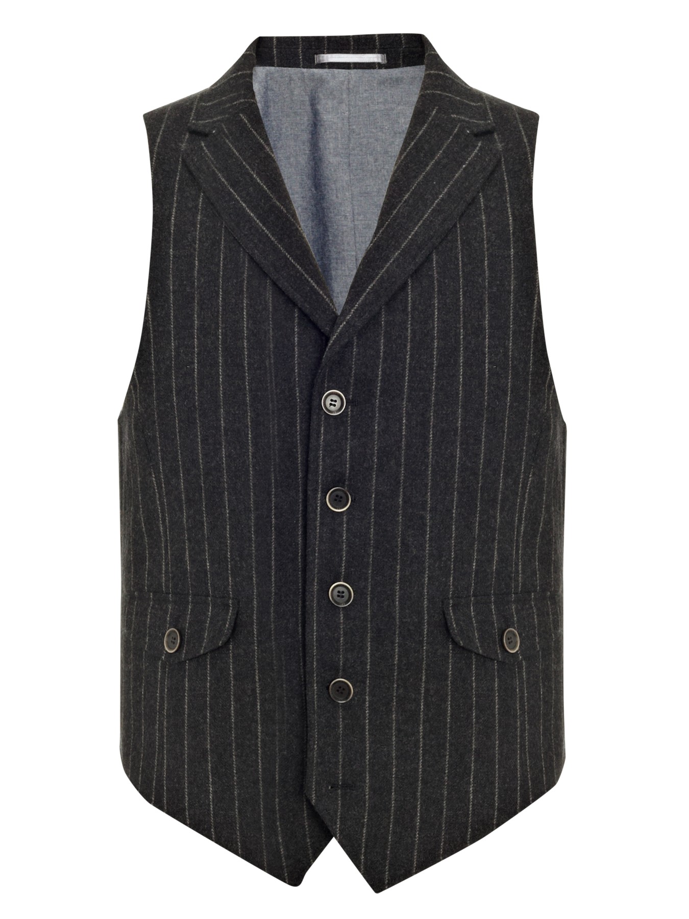 John Lewis Wool Abraham Moon Chalk Stripe Waistcoat in Charcoal (Gray) for Men Lyst