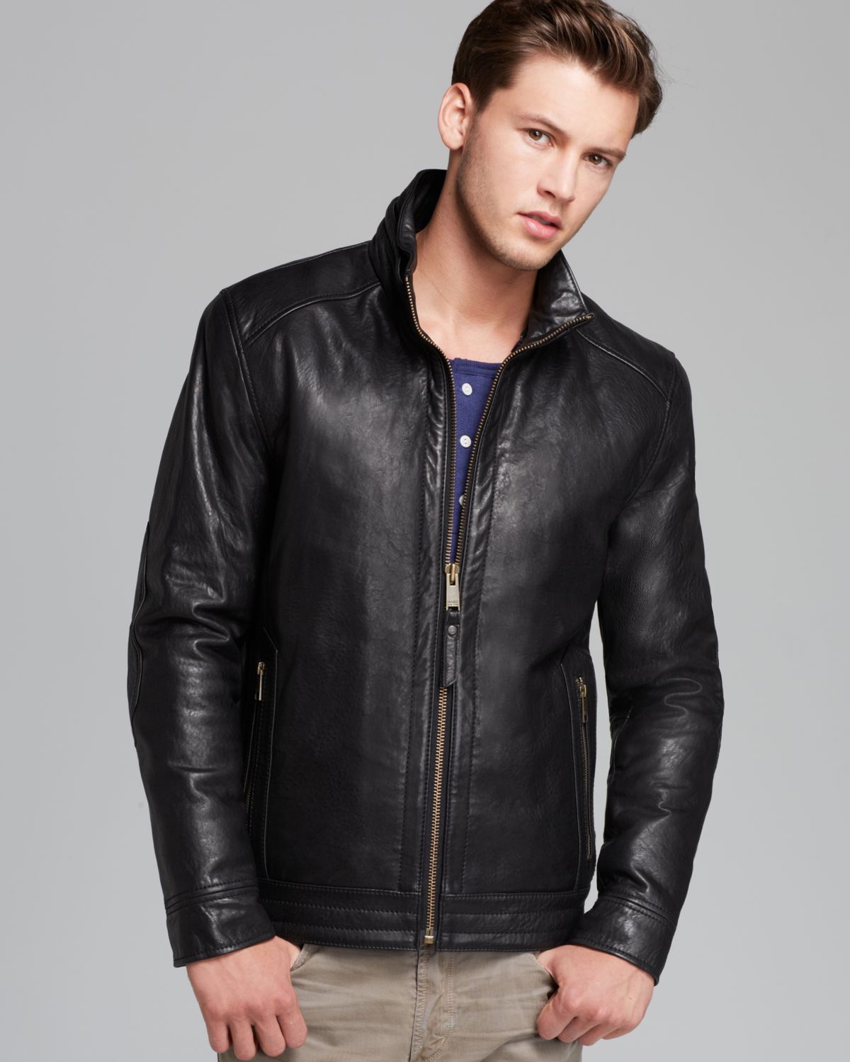 Lyst - Marc New York Nathan Leather Jacket in Black for Men