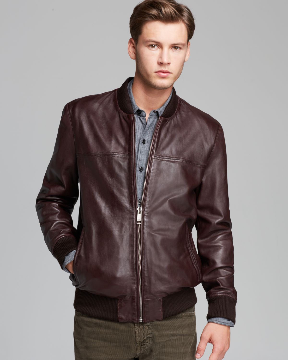Lyst - Marc New York Quentin Leather Jacket in Red for Men