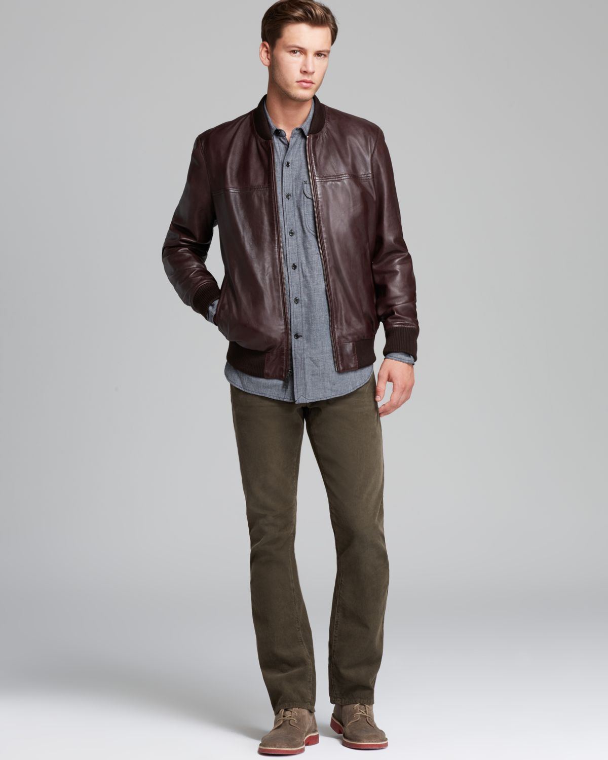 Lyst Marc New York Quentin Leather Jacket In Red For Men Be Inspired