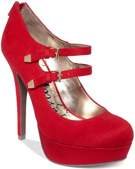 Material Girl Kent Mary Jane Platform Pumps in Red | Lyst