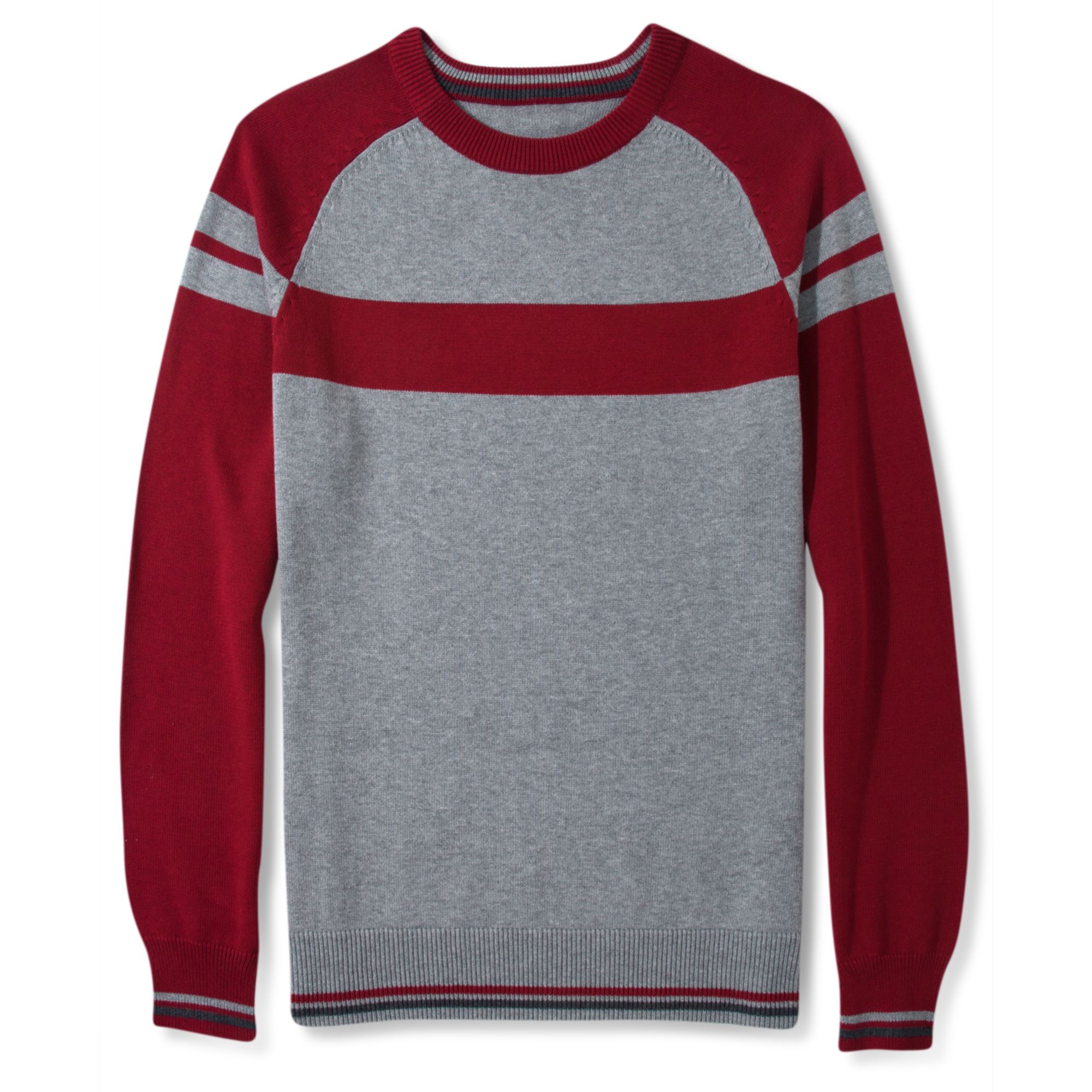 American Rag Blocked Stripe Raglan Sleeve Sweater in Red for Men (Worn ...