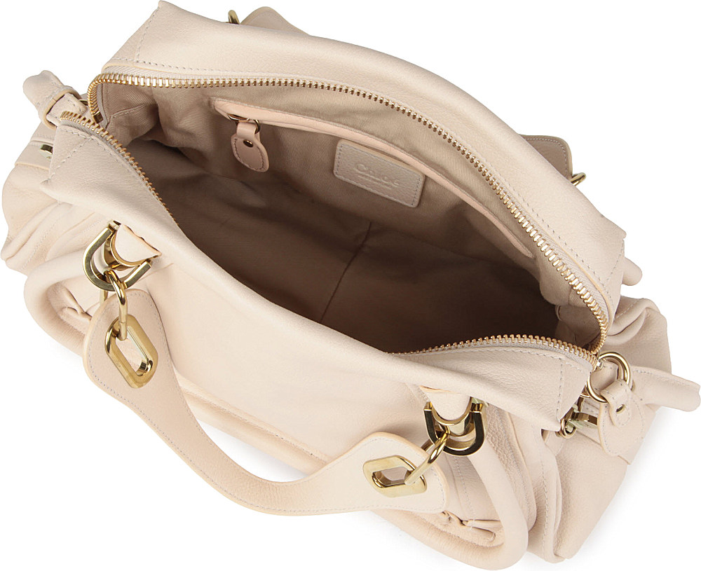 Chlo Chloe Paraty Medium Calf Skin Bag in Beige (White tan) | Lyst  