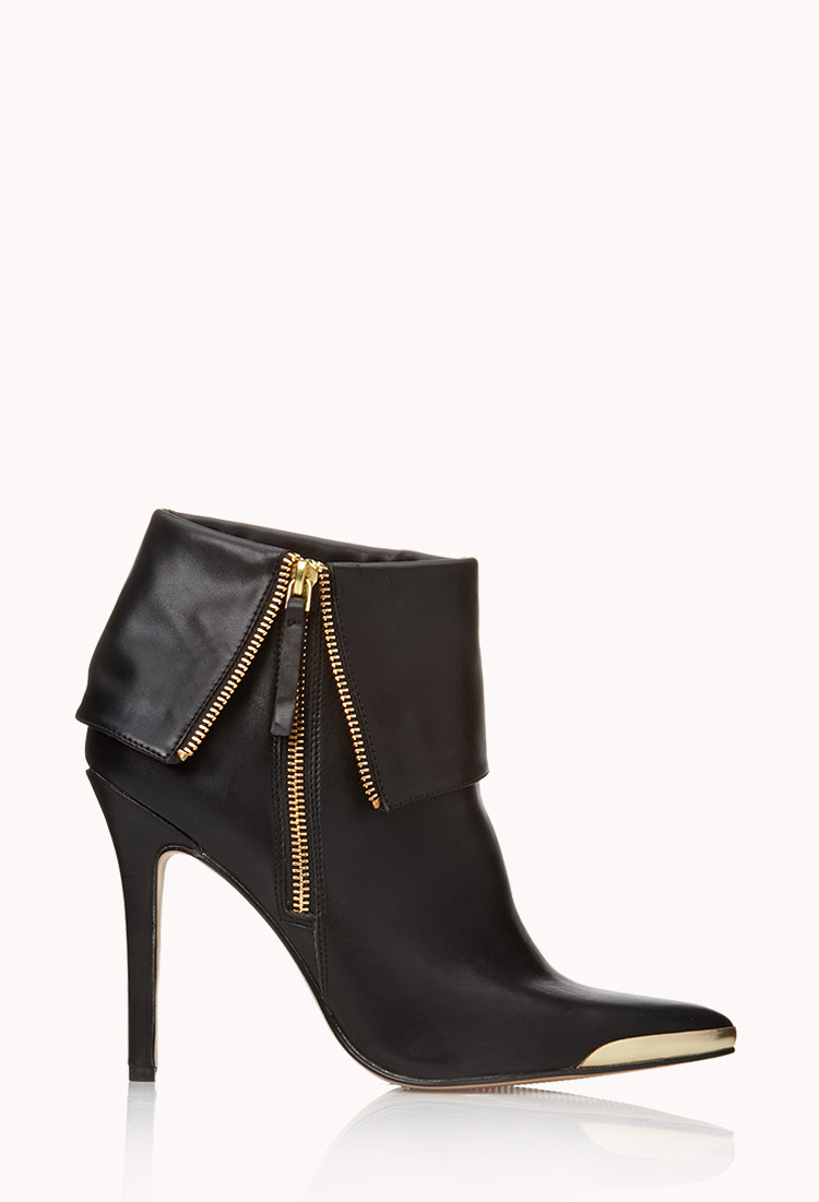 Lyst - Forever 21 Luxe Stiletto Booties in Black