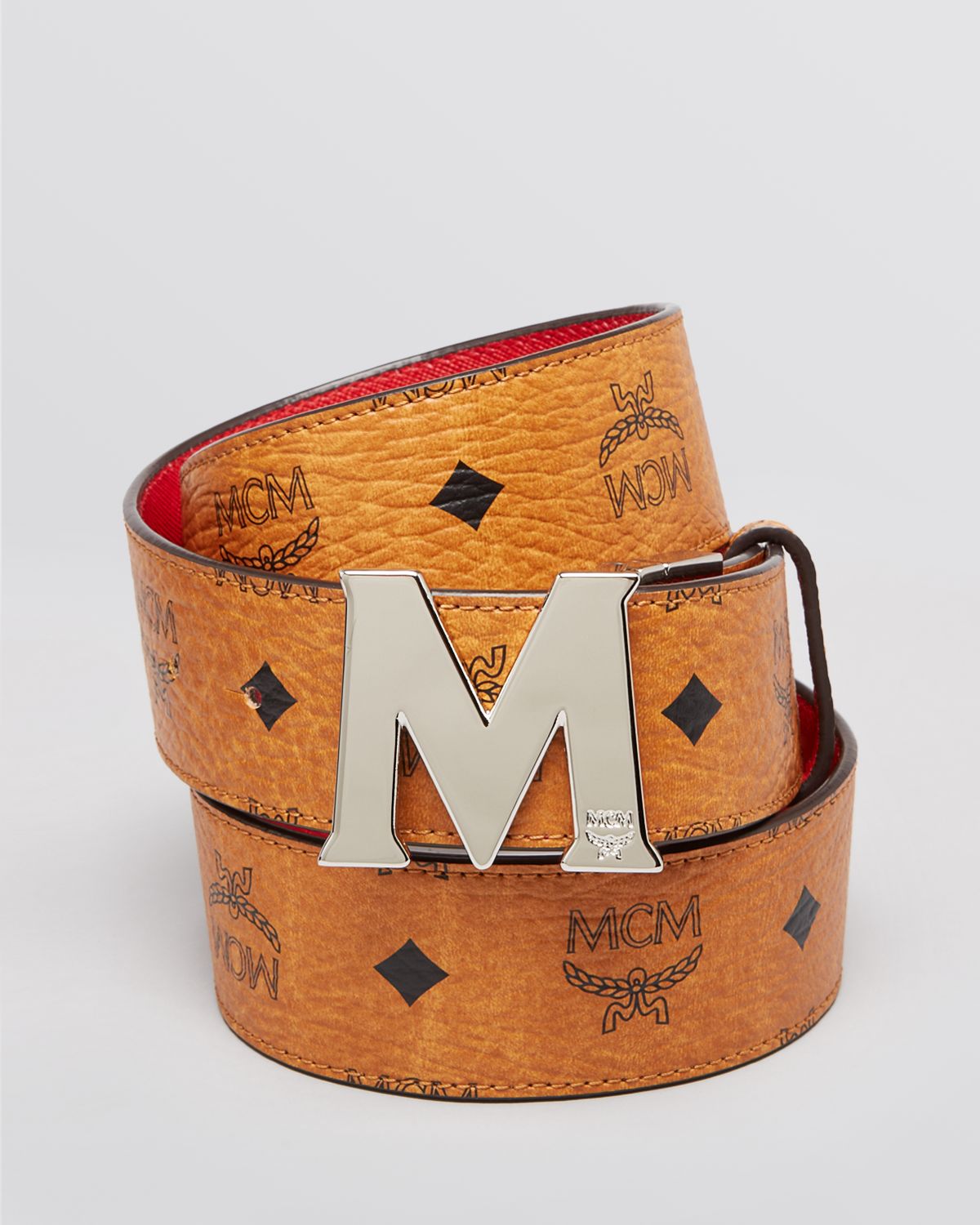 Lyst - Mcm Reversible M Belt in Red for Men