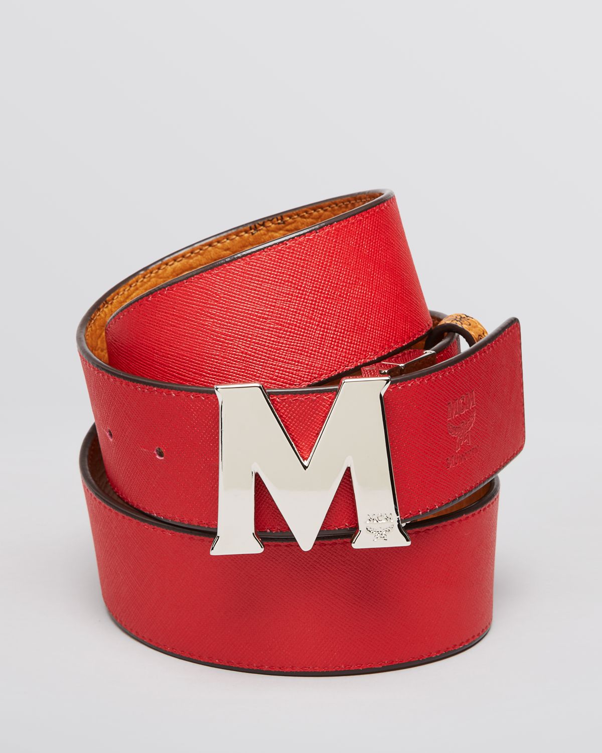 Lyst - Mcm Reversible M Belt in Red for Men