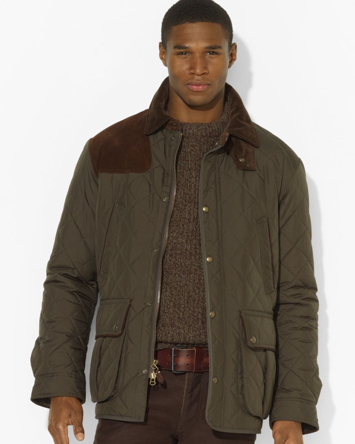 Ralph Lauren Polo Quilted Brook Car Coat in Green for Men (Dark Botanic ...