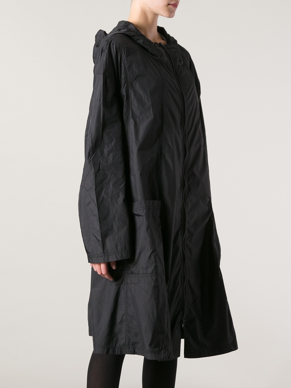 Long Black Rain Coat - Coat Nj