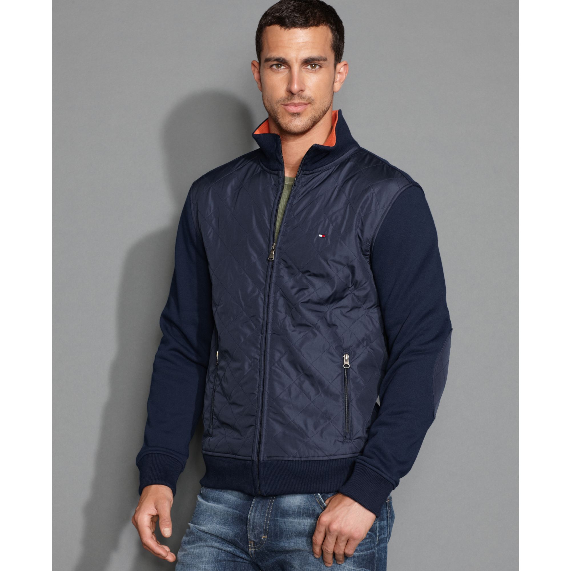 Lyst Tommy Hilfiger Gavin Full Zip Contrast Collar Jacket in Blue for Men