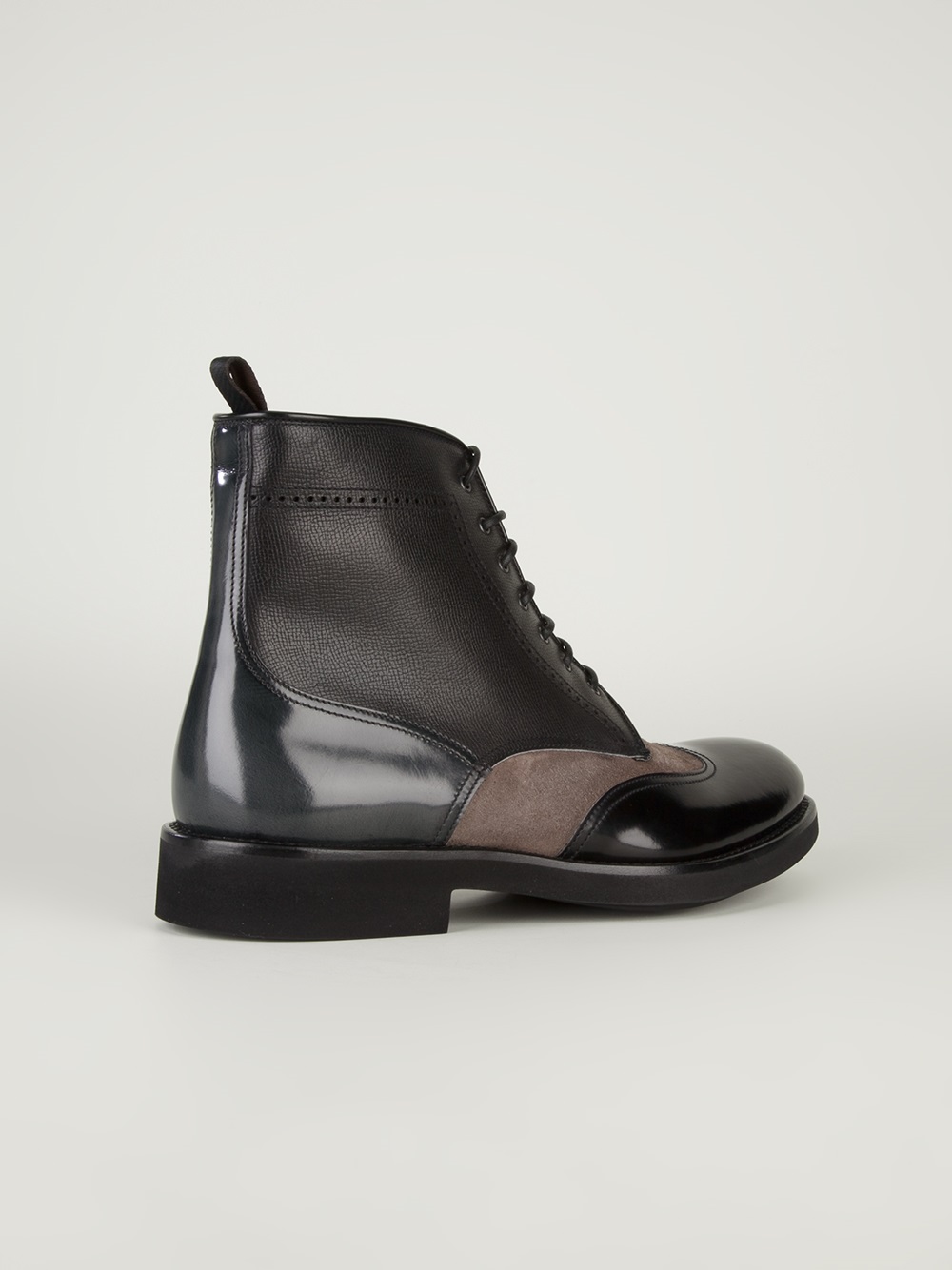Giorgio armani Colour Block Boot in Black for Men | Lyst