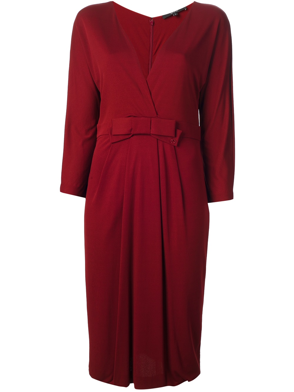 Gucci Gucci Bow Detail Dress in Red | Lyst