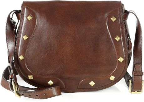 Ralph Lauren Collection Vintage Flap Messenger Bag in Brown | Lyst