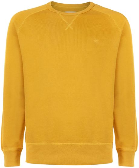 Dockers Crewneck Sweatshirt in Yellow for Men (Mustard) | Lyst