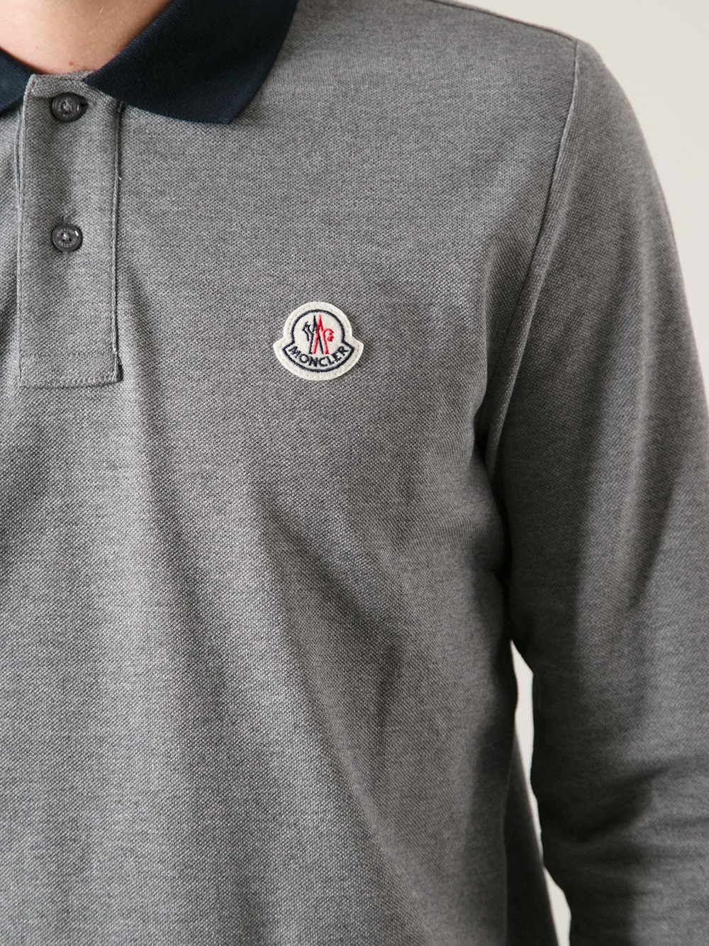moncler grey long sleeve polo moncler grey long sleeve polo