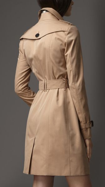 Burberry Long Slim Fit Gabardine Trench Coat with Warmer in Beige ...