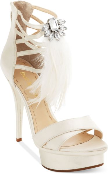 Enzo Angiolini Langford Platform Evening Sandals in White (ivory) | Lyst