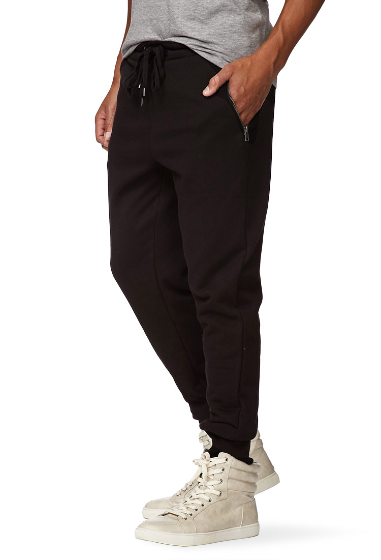 Lyst - Forever 21 Zip Pocket Athletic Pants in Black for Men