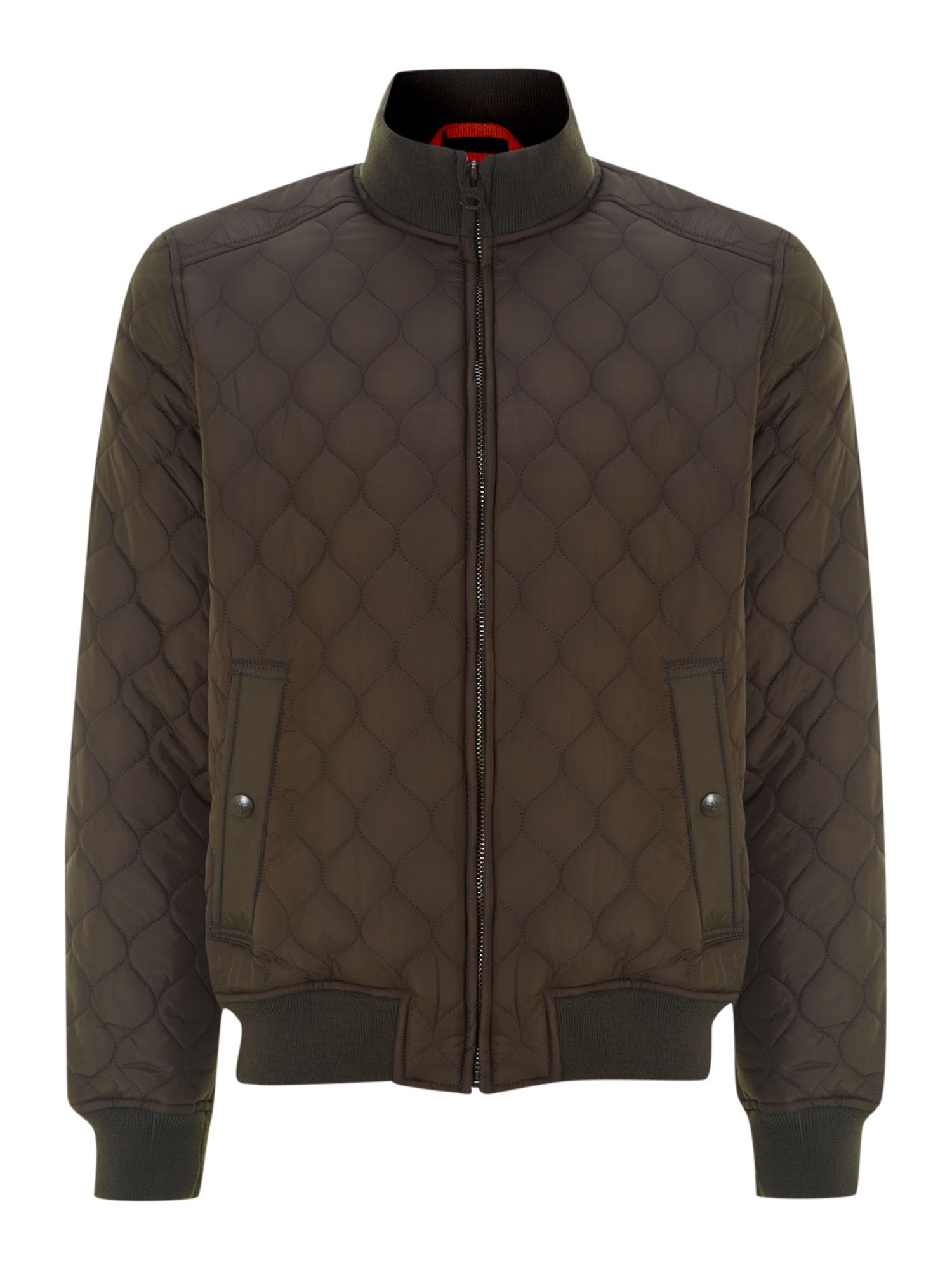 Dockers Nylon Quilted Bomber Jacket in Brown for Men | Lyst