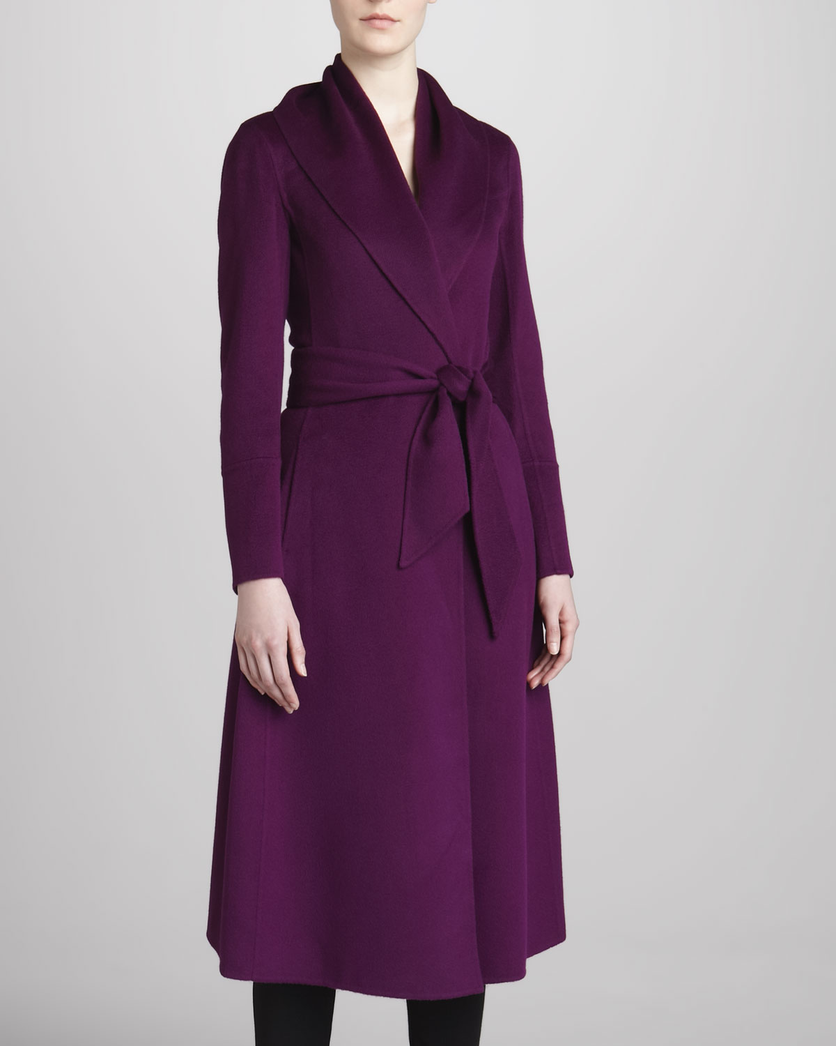 Donna Karan New York Belted Cashmere Coat Violet in Purple (VIOLET) | Lyst
