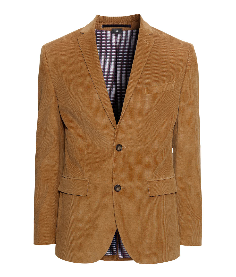 H&M Corduroy Jacket in Dark Beige (Brown) for Men - Lyst