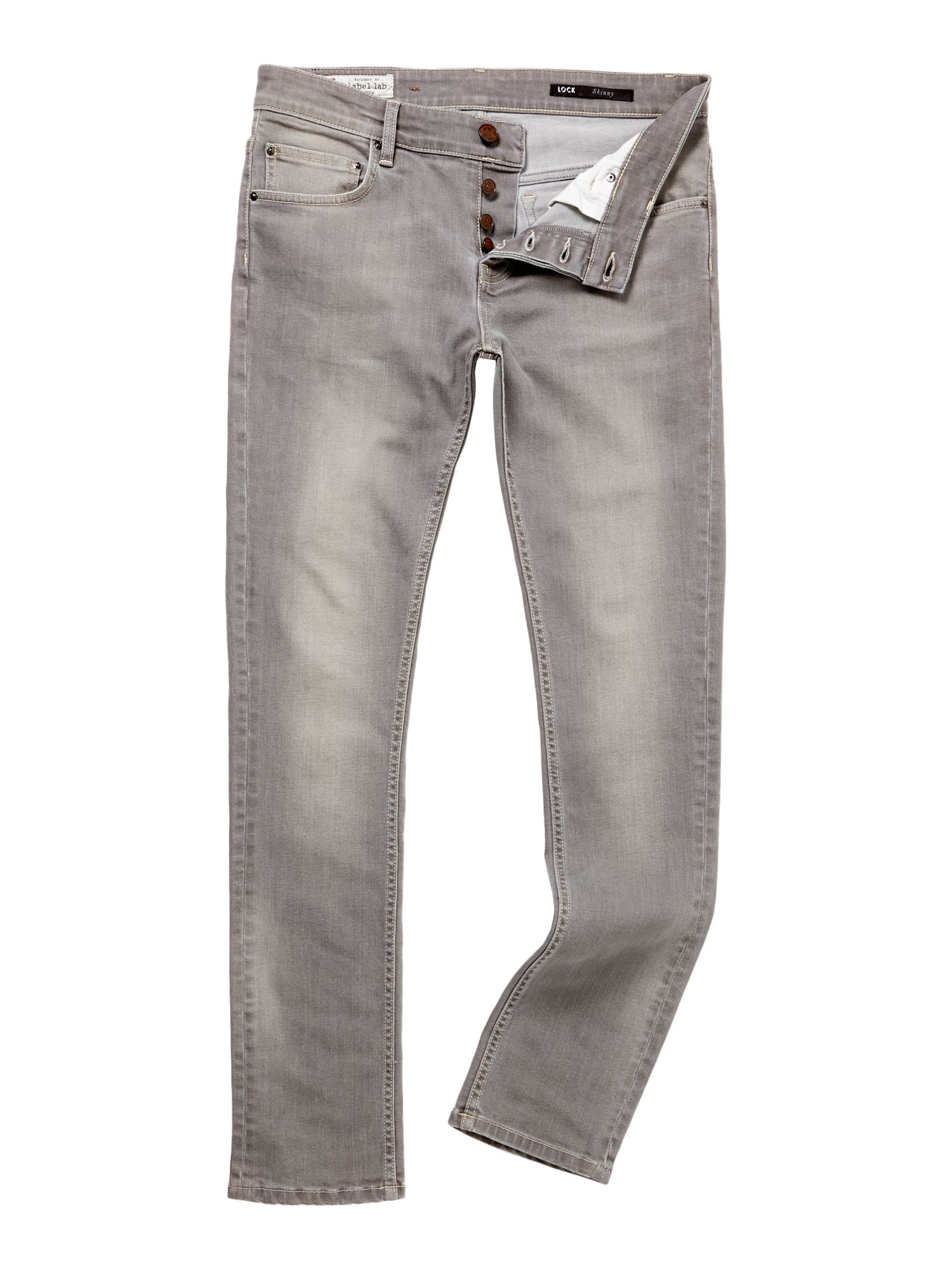 Label lab Lock Skinny Leg Jean in Gray for Men Lyst