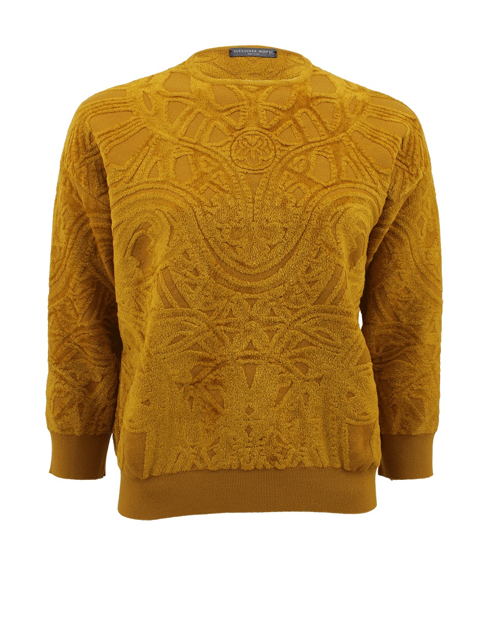 Lyst - Alexander Mcqueen Chenille Pullover in Yellow