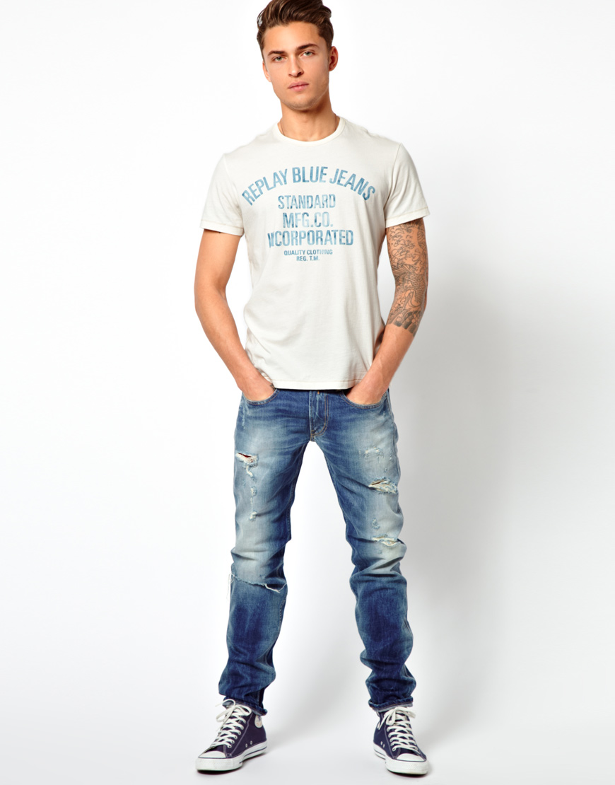 jeans with t shirt for men