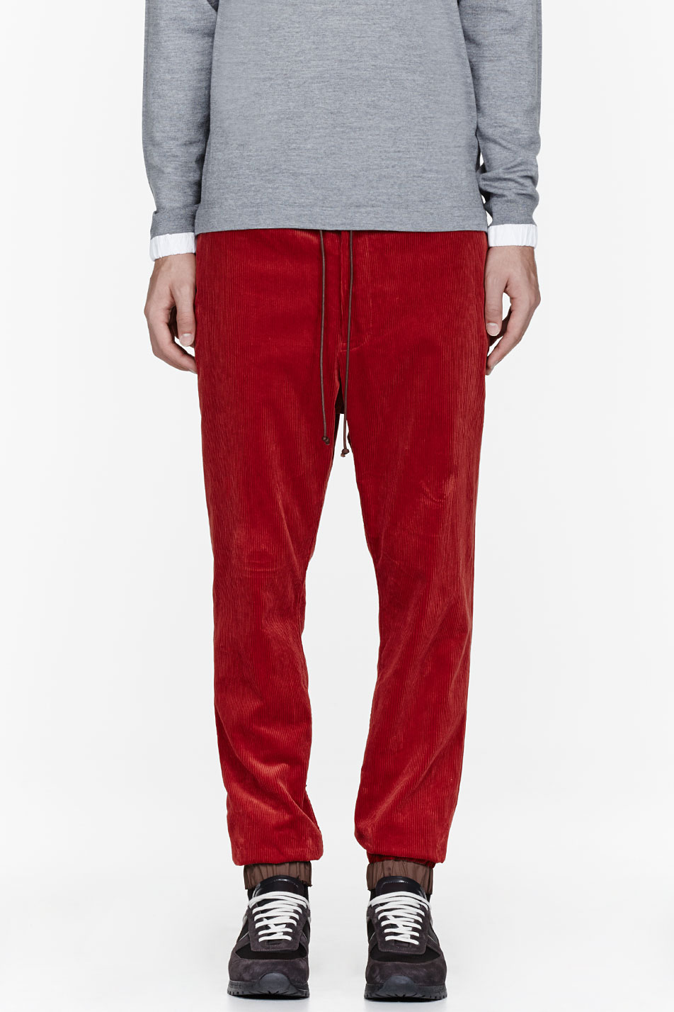 Lyst - Sacai Red Corduroy Lounge Pants in Red for Men