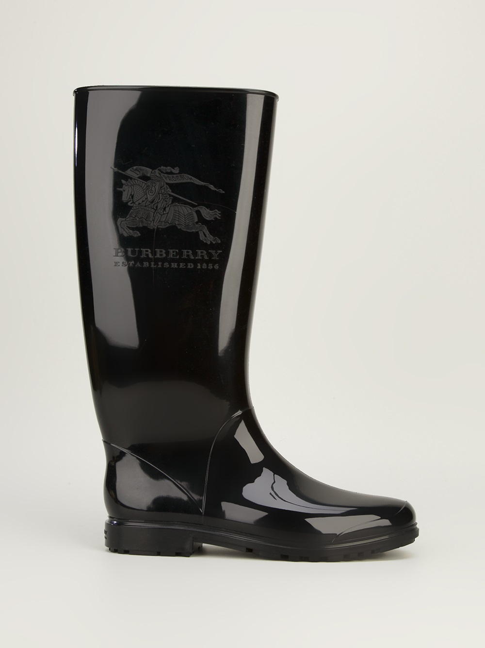 Lyst Burberry Wellington Boot in Black