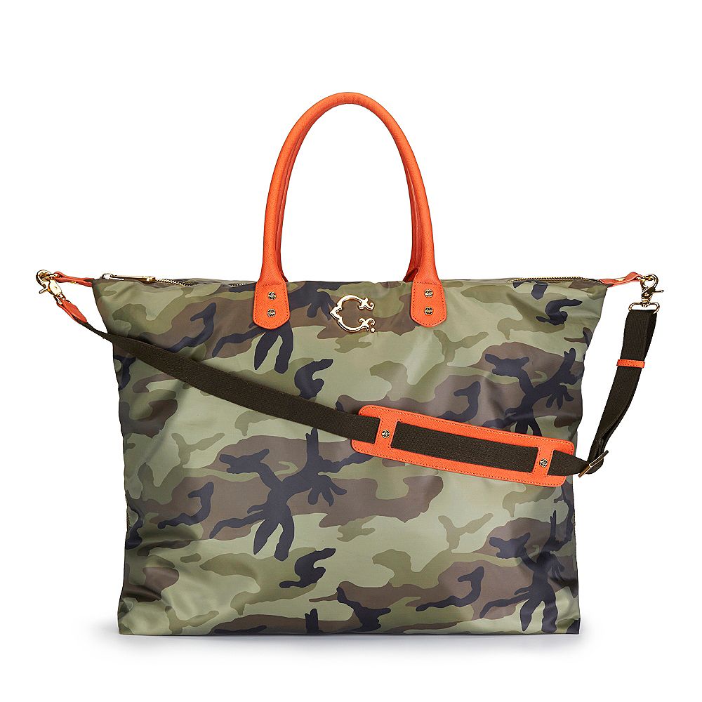 C. Wonder Weekender Camo Nylon Easy Tote in Multicolor (CAMO/MANDARIN ...