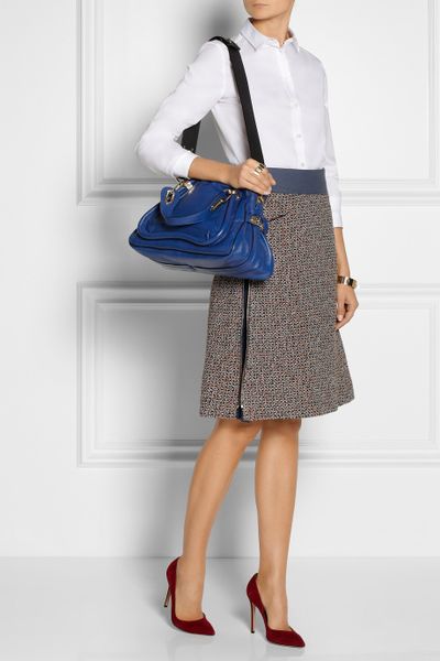 Chloe Paraty Medium Shoulder Bag Blue \u2013 Shoulder Travel Bag