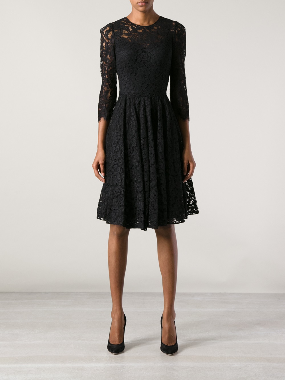Dolce & gabbana Lace Dress in Black | Lyst