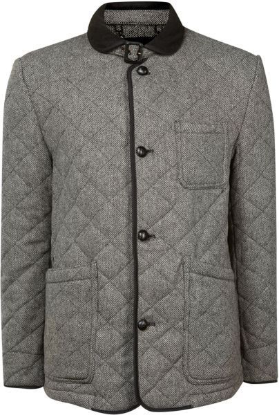 Farrell Quilt Barn Tweed Jacket in Gray for Men (Black) | Lyst