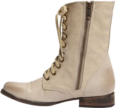 Steve Madden Troopa Boot in Gray (natural leather) | Lyst