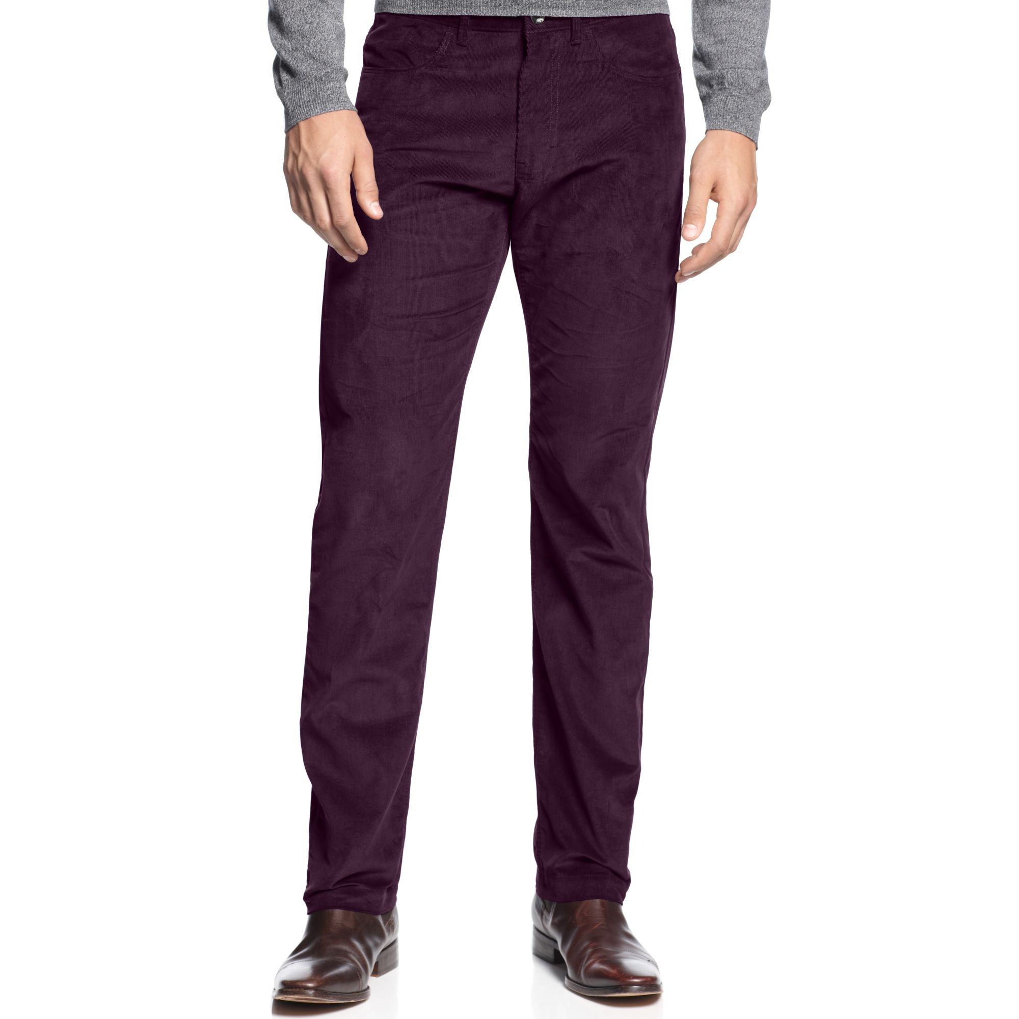 Calvin Klein Cordoroy 4 Pocket Slim Fit Pants in Purple for Men (Regal ...