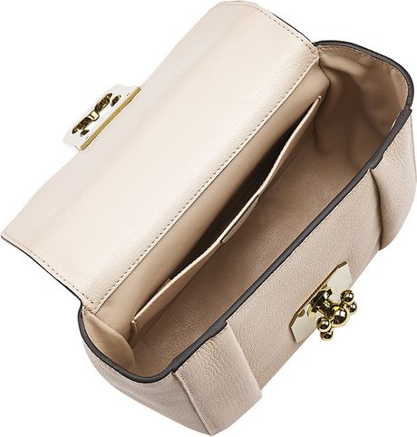 Chloé Small Elsie Shoulder Bag in Beige | Lyst