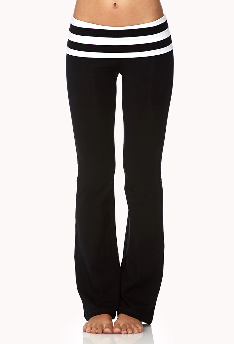 black flare yoga pants