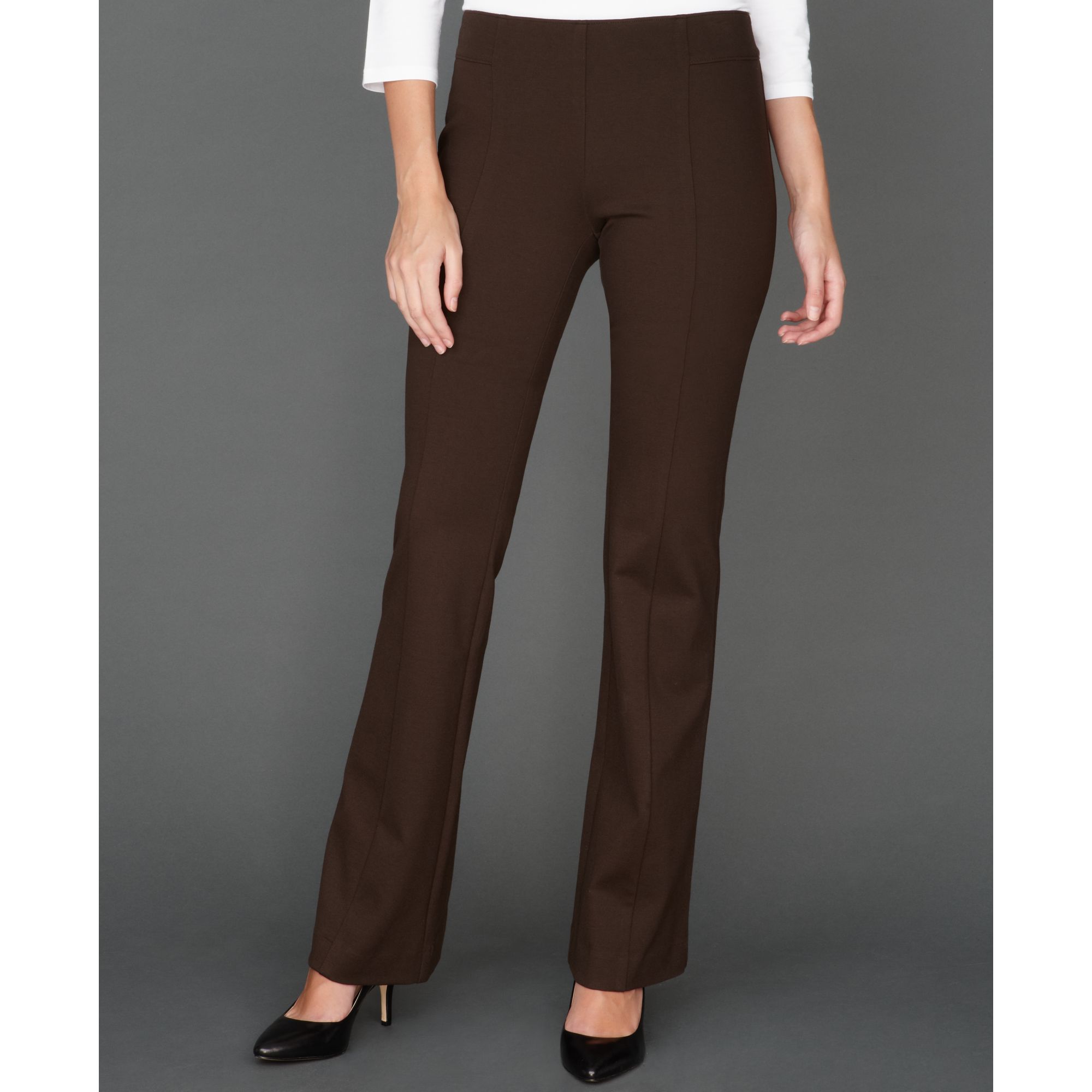 Lyst - Inc international concepts Bootcut Pullon Ponte Knit Pants in Brown
