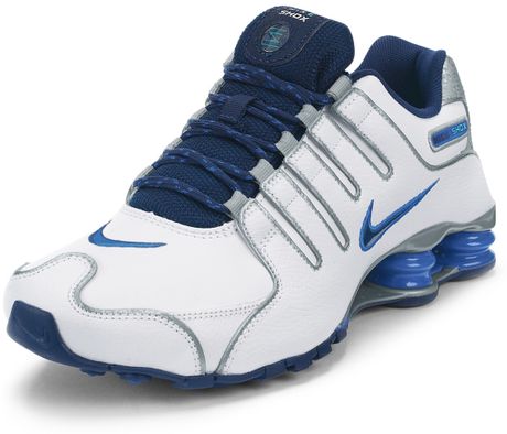 Nike Nike Shox Nz Eu Mens Trainers in White for Men (white/silver/blue ...